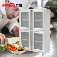 Lemari Peralatan Dapur Stainless Steel Berdiri Sendiri, Lemari Penyimpanan Peralatan Makan, Lemari Penyimpanan Industri, Peralatan Restoran Pabrik
