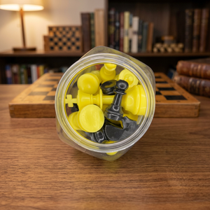 Piezas de ajedrez pequeñas multicolor hechas a medida, juego de mesa de plástico amarillo y negro al por mayor para jugadores de ajedrez - Product Image 2