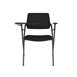 Chaise de formation ergonomique moderne avec <span class=keywords><strong>tablette</strong></span> d'écriture pivotante, chaise de bureau pliable en maille avec accoudoirs pour étudiants, salles de classe et salles de réunion - Product Image 2
