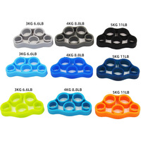 Kit d'Exercices pour les Doigts en Silicone Personnalisé, Renforceur de Préhension, 5 Pièces avec Anneau de Préhension Contre-Action, Boule Anti-Stress