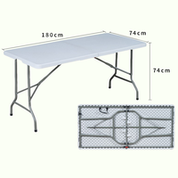 Table d'extérieur pliable pour ordinateur, poker, étude, repas et événements, avec chaises intégrées