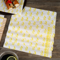 Papier d'emballage jetable personnalisé en PE de qualité alimentaire, résistant à la graisse, pour la cuisson, l'emballage des sandwichs et des burgers