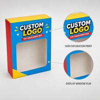 Boîte en carton personnalisée avec fenêtre en PVC imprimée pour la vente au détail, idéale pour les jouets, les collations et les petits cadeaux