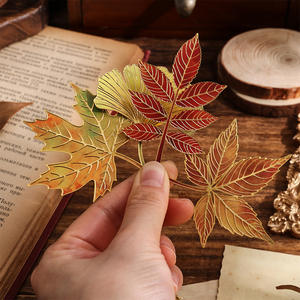IMODA 4 teile/paket Vintage Leaf Metal Lesezeichen-Elegant Bronzed Design Perfektes Geschenk für Buch liebhaber Schriftsteller Lehrer Schüler - Product Image 4