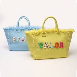Usa Warehouse Free Shipping Wholesale Personalized Large Canvas Fringe Hand <strong>Bag</strong> Women 2022 Trendy Handbags Tote <strong>Bag</strong> With Pockets - Product Image 3