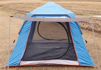 Tente de Camping pour 3 à 4 personnes, équipement d'extérieur, montage facile et rapide, Double couche, automatique, 210D