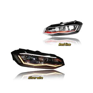 Faro a LED per <span class=keywords><strong>Volkswagen</strong></span> <span class=keywords><strong>POLO</strong></span> 6 2019 2020 <span class=keywords><strong>2021</strong></span>, Lampada Frontale di Aggiornamento per VW <span class=keywords><strong>Polo</strong></span> TSI Versione GTI MK6, Fanale Anteriore per Auto - Product Image 1