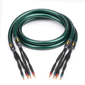 ATAUDIO-Cable de altavoz HIFI de alta gama, Cable de altavoz OCC para sistemas Hi-fi Y enchufe Banana