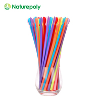 Cuillère-paille PLA biodégradable et compostable, écologique, pour boissons glacées, smoothies, glaces et fournitures de fête