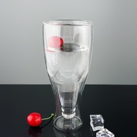 Tasse en verre à double paroi personnalisée, design sportif, mug à bière unisexe pour usage domestique, verre à boisson et à cocktail pour la maison et les KTV