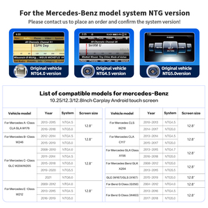 Pantalla de Navegación para Automóvil Android Ultradelgada con Qualcomm de 12.<span class=keywords><strong>8</strong></span> Pulgadas, con Carplay, para Mercedes Benz Clase A, Clase C, GLA, GLC, W176, W117, W205 - Product Image 4