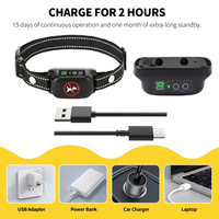 Elektrisches Wiederaufladbares Anti-Bell-Hundehalsband Sicher Ohne Schock Verhaltenskontrollgerät mit Vibrationstraining für Hunde Aller Größen