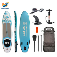 Planche de paddle gonflable 10'6 tout usage avec pagaie, pompe, leash, sac à dos et système à 3 ailerons – Vente en gros