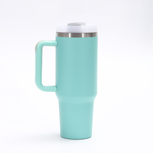 แก้วสแตนเลสสุญญากาศ40ออนซ์สามารถนำกลับมาใช้ใหม่ได้โลโก้/สีพร้อมที่จับและหลอดสั่งทำได้ - Product Image 2