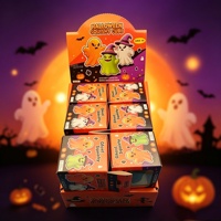 Jouet Squishy Fantôme Lumineux d'Halloween Mignon, Jouet Anti-Stress à Presser en Maltose, Boîte Mystère Surprise, Cadeau pour Enfants