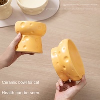 Bol en céramique solide et étanche pour nourriture et eau pour chats et chiens, grande capacité, anti-choc