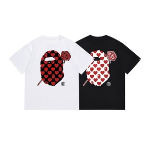 T-shirt da uomo firmata all'ingrosso, nuovo stile, alla moda, stampata, Bapees, 100% cotone, casual, sportiva - Product Image 2