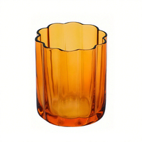 Maßgefertigte Neue Design-Feiertagsgefäße Europäisches Kristallglas Hochfuß-Champagner Kreative Glas-Kerzenhalter Kerzenständer