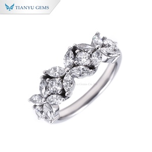 Tianyu แหวนประดับพลอยสีทอง14K แหวนหมั้นโรแมนติกของผู้หญิงประดับเพชร - Product Image 2