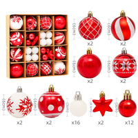 42/44 PCS Weihnachts baums chmuck Bälle Weihnachts feier Hängende Kugel verzierungen Neujahrs geschenk Haupt dekorationen