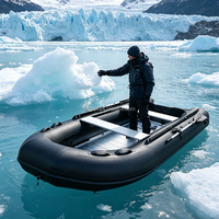 Bateau de pêche gonflable en caoutchouc robuste Hailebao avec fond rigide stable pour la pêche à la dérive et le sauvetage