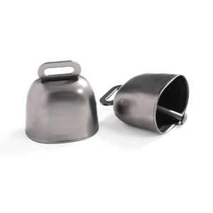 Campana de metal de níquel negro con anilla superior y silenciador interno para senderismo, camping, mochila de montaña y actividades al aire libre - Product Image 2