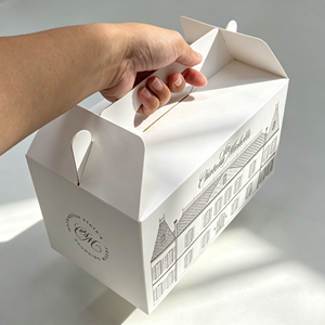Caja de Pastel de Queso Desechable para Llevar con Impresión Personalizada, Caja para Transportar Pasteles, Caja de Embalaje para Pastel de Cumpleaños con Asa - Product Image 6