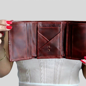 Compact Real Cowhide Leather Trifold <b>Wallet</b> <b>Men</b> Custom Logo RFID Blocking Thin Credit <b>Card</b> Pocket Holder OEM NTW-0074 - Product Image 1