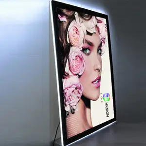 A1 A2 A3 A4 Aluminum Alloy Led Poster Frame With Stand Plastic Wall Poster Frame Advertising Light Boxes In Stock