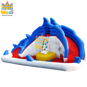 Tobogán Inflable Flotante con Diseño <span class=keywords><strong>de</strong></span> Tiburón Wodi, PVC <span class=keywords><strong>de</strong></span> 0.55mm Resistente a los Arañazos, Diseño Emocionante para Uso Comercial, Piscinas Comunitarias y Playa - Product Image 6
