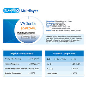 3D-Pro-ML 3d çok katmanlı Pro 20mm 95mm çok katmanlı diş 3D zirkonya disk blokları diş CA <span class=keywords><strong>CAD</strong></span> <span class=keywords><strong>CAM</strong></span> için boş - Product Image 4