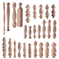 Balustre décoratif en bois gravé à motif floral, non fini, pour suspension murale