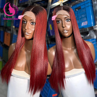 Perruques en cheveux vierges vietnamiens, perruques en dentelle HD sans colle, cheveux humains pré-épilés, prêtes à porter, couleur gingembre, lisses, perruques frontales en dentelle 13x6