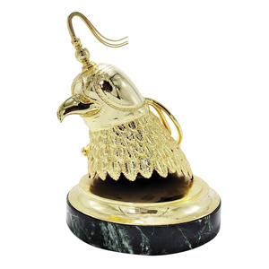 Testa di uccelli con Base in marmo di lusso moderno personalizzato trofeo Souvenir in metallo artigianato trofeo di falco per regali di eventi aziendali - Product Image 2