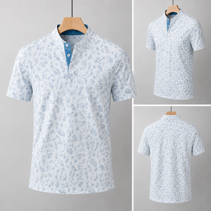 Polos de golf personalizados de verano, extragrandes, de poliéster y spandex, con cuello tipo blade, de secado rápido, anti-sudor, de alto rendimiento, para hombre. - Product Image 3