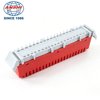 Connecteur téléphonique ANSHI 20 pôles, 10 paires, borne PCB, module LSA-PLUS, profil arrière XL-011L, pièces de télécommunications ABS