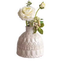 Vase de table en céramique style Art déco rétro européen, ornement haut de gamme pour la décoration de la maison, du salon et de la salle à manger