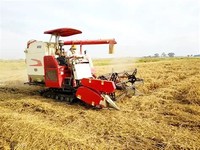 Moissonneuse-batteuse agricole multifonctionnelle neuve AF88G à chenilles pour le riz