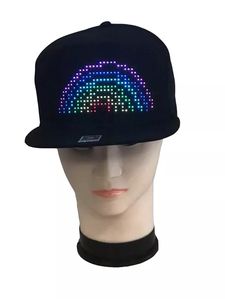 Bateria de lítio 512 pixels bonés de LED com <span class=keywords><strong>bluetooth</strong></span> wearable bonés publicidade em tela LED - Product Image 3