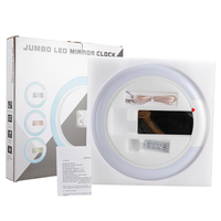 Horloge murale LED moderne en plastique, personnalisable avec logo, affichage de la date, vision nocturne, calendrier numérique décoratif unique, vente chaude