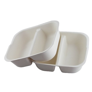 Récipients alimentaires biodégradables jetables, pièces, Sugarcane, bagate, repas de restaurant, plateau à chiens, biodégradables, pour nourriture de bouddha - Product Image 1