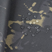 Tissu Oxford tissé imperméable en polyester 100% 72T 600D avec imprimé camouflage noir pour bagages, tentes, filles