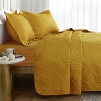 Ensemble de literie avec couette en microfibre, ensemble de couette trois pièces, couvre-lits élégants, vente en gros de couvre-lits