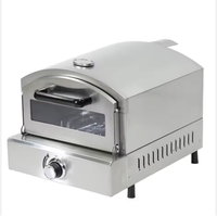 Four à pizza au gaz en acier inoxydable, machine de cuisson commerciale, machine à pain de qualité professionnelle pour la fabrication de pizzas