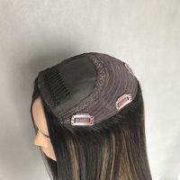 En gros Toppers pour femmes en cheveux humains vierges bruts 100% naturels, couleur mèches, avec base en soie et trame