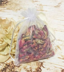 Sachets en organza à cordon de serrage bon marché pour la vente en gros de pétales de rose séchés, remplissage recyclable, impression sérigraphique, surface, cadeaux, industries - Product Image 2