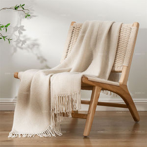 Couverture en tissu tissé <span class=keywords><strong>Chevron</strong></span> solide avec longues franges, motif chevrons, 100 % polyester, pour canapé, vente en gros d'usine OEM - Product Image 3