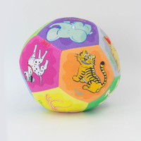 Vente en gros d'usine - Boule en peluche imprimée de 20 cm avec des mots personnalisés, rembourrée de coton PP, jouet éducatif doux pour les enfants de 6 à 36 mois