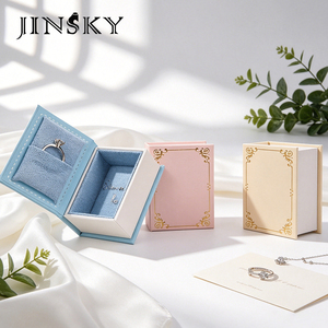 Best Selling Book Shape Jewelry <b>Box</b> Magnetic Closure <b>Storage</b> Case for Rings Earrings & Pendant Creative European Style <b>Box</b> - Product Image 2