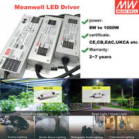 Controlador LED Meanwell HLG-320H-12A CC CV 320W 12V 22A IP65 Resistente al Agua, Fuente de Alimentación de 24 Voltios Mean Well con Función de Atenuación PFC